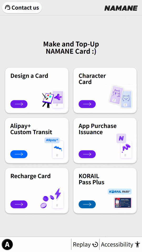Purchase Card at Kiosk